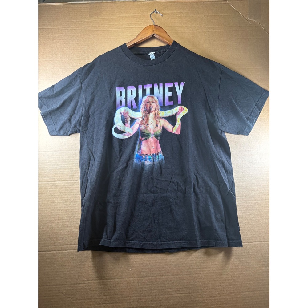 Alstyle Britney Spears T-Shirt Mens XL Black Graphic Snake VMA Y2K Pop Music Tee